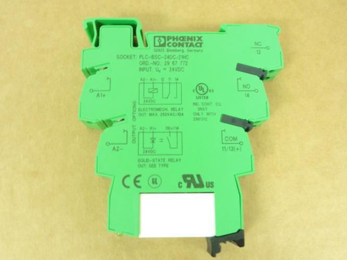 Phoenix Contact PLC-BSC-230UC/21HC; Relay Base; 24VDC