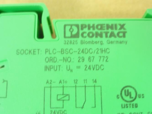 Phoenix Contact PLC-BSC-230UC/21HC; Relay Base; 24VDC