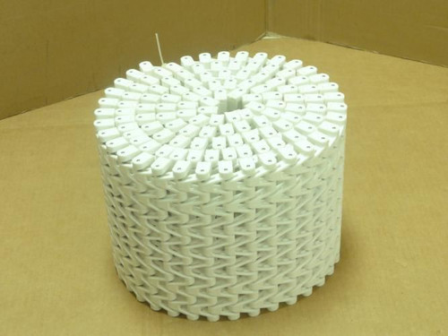 Spantech 267-5ft; Flat Top Conveyor Belt; 8-1/2"W; 5ft; White