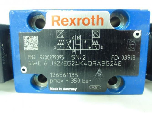 Rexroth 4WE6J6X/EG24K4QRABG24E; Directional Spool Valve; 350bar