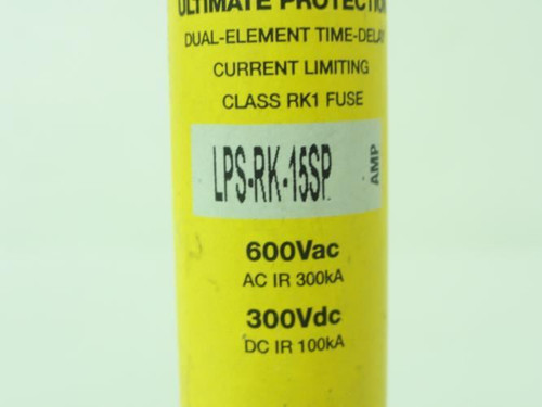 Bussmann LPS-RK-15SP; Low-Peak Fuse; 15A; 600VAC