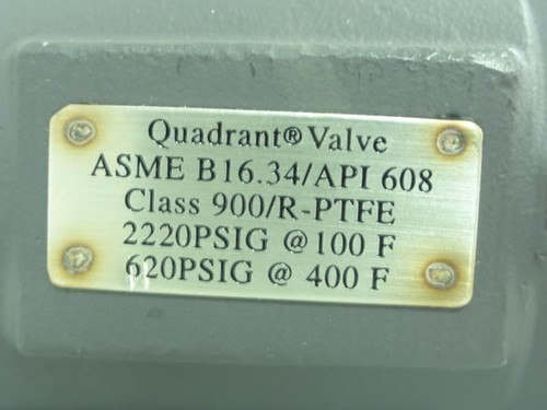 Quadrant 900/R-PTFE; Ball Valve; 3/4"NPT; 2220WOG; Class900