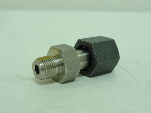 SSP SS4C; Swivel Nut Pipe Connector SS-316; 1/8 MNPT x 1/4 ORFS