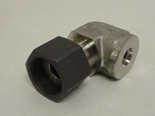 SSP SS12-6FPE; Adaptor Elbow; 90Deg; SS-316 3/4 ORFS x 3/8 NPT