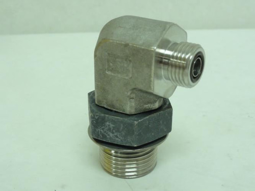 SSP 6-12 C5OLO-SS; Elbow 90Deg; SS-316; 3/8 ORFS x 3/4 BOSS
