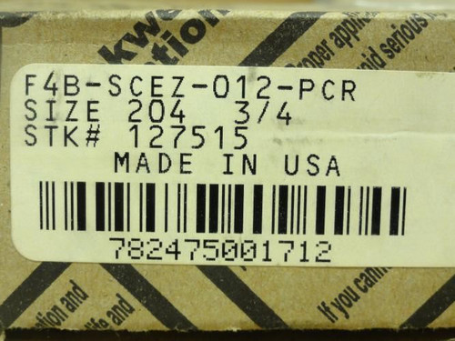 Dodge F4B-SCEZ-012-PCR; Flange Bearing 127515; 4-Bolt; 3/4"ID