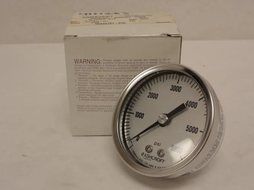 Ashcroft 25 1009SW RWB 6000; Duralife Gauge SS-316; 0-6000Psi