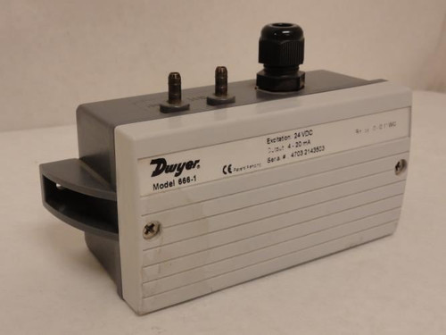 Dwyer 666-1; Rangeable Differential Pressure Transmitter