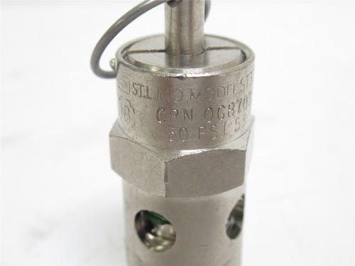 STI CRN0G8703.5C; Safety Relief Valve; SS; 3/8NPT; 50PSI