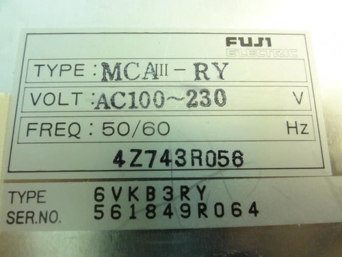 Fuji Electric MCAIII-RY; Interface Module; 100-230VAC; 50/60Hz