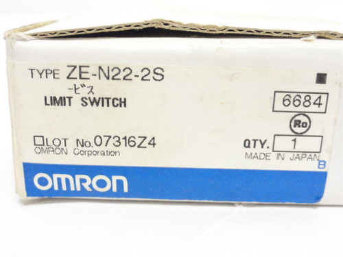 Omron ZE-N22-2S; Side Plunger Head Limit Switch 15A; 125VAC