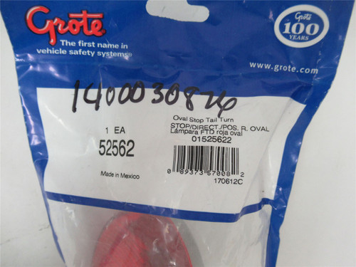 Grote 52562; Oval Stop Tail Turn Lights 12V