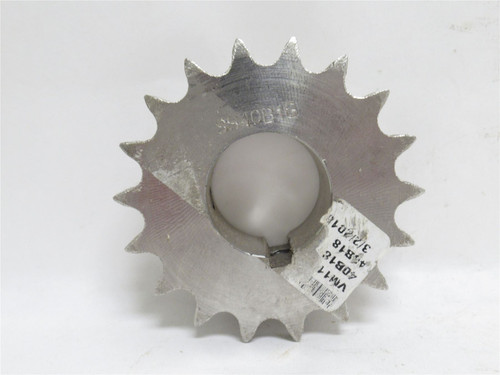 MFG- SS40B18 X 1-1/4; Sprocket #40; SS; 18 Teeth; 1-1/4"ID