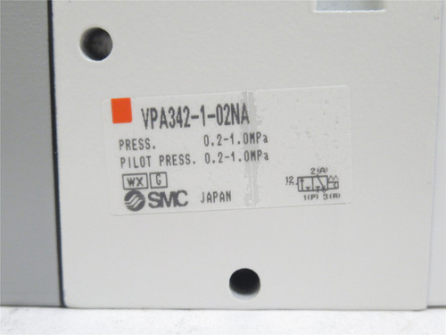 SMC VPA342-1-02NA; poppet Valve; Air Pilot; 0.2-1MPa; 1/4NPT