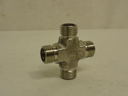 MFG- FS2650-04-04-04-04-SS; Cross Fitting SS-316; 1/4 OFS (x 4)