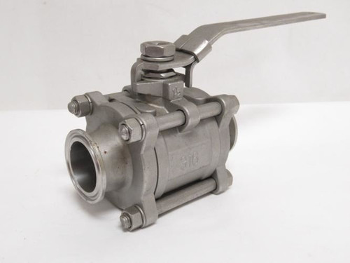 Industry-Std 11A424; Sanitary Ball Valve; SS-316; 1-1/2" Clamp