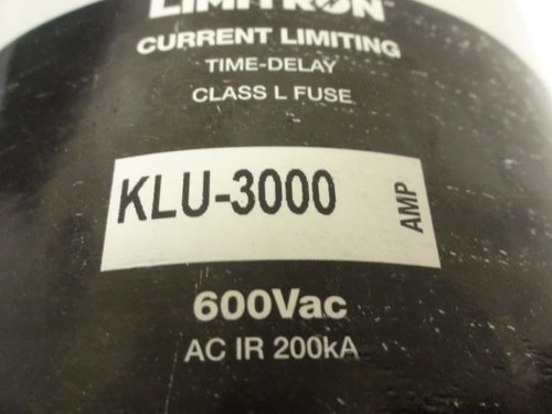 Bussmann KLU-3000; Class L Fuse; 600VAC; 3kA