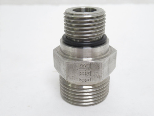 SSP ISST10MST12; Adaptor SS 5/8 Boss x 3/4 ORFS-No Face O-Ring