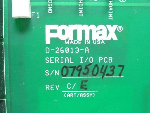 Formax D-26013-A; I/O Memory PCB Input/Output Board; BT