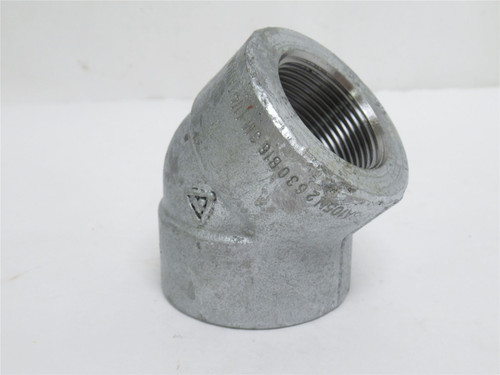 Industry-Std 1MPE6; Pipe Elbow; 45Deg; Galvanized; 1-1/4NPT