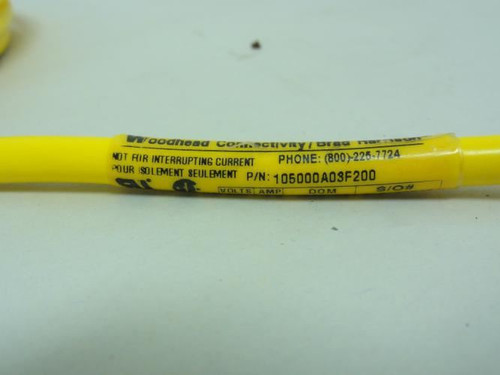 Woodhead 1300061264; Single-Ended Cordset 20' Long; 5.6A; 300V