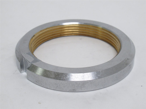 Marel 534061; Slotted Nut; Plate Brass; 2-9/32"ID x 3-7/64"OD