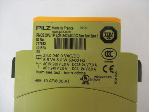 Pilz PNOZXV31P; Safety Relay 30/24-240VACDC 3NO 1NC 2NO