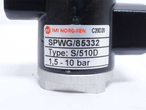 Norgren S/510D; Pneumatic Exhaust Valve 1/4 x 3/8NPT; 10BAR