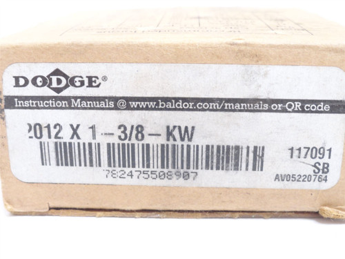 Dodge 2012x1-3/8-KW; Taper Lock Bushing 117091; 1-3/8"ID