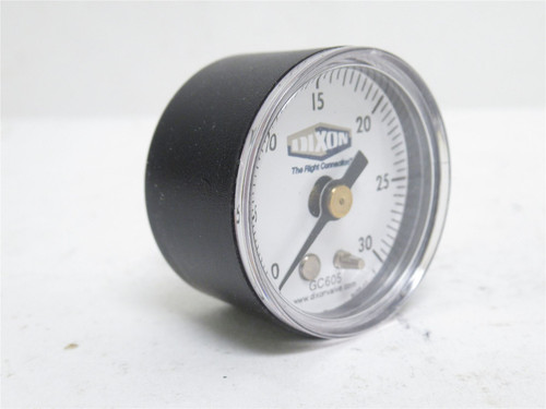 Dixon GC605; Pressure Gauge 0~30psi; 1/4 NPT; 1.5" Dial
