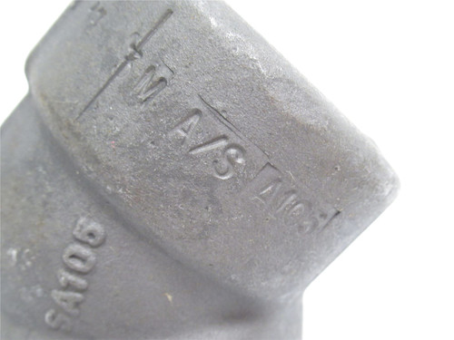 Industry-Std 4KUR1; Black Cast Iron Elbow; 45Deg; 1-1/4NPT