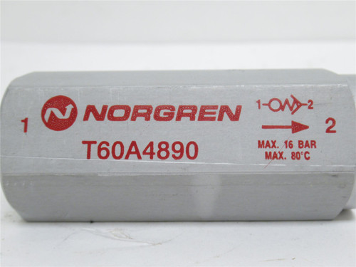 Norgren T60A4890; Excess Flow Shut-Off Valve; 1/2NPT
