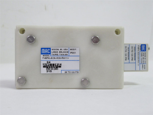 MAC P48PA-ACA-K00-RA11; Solenoid Valve; 30-120PSI