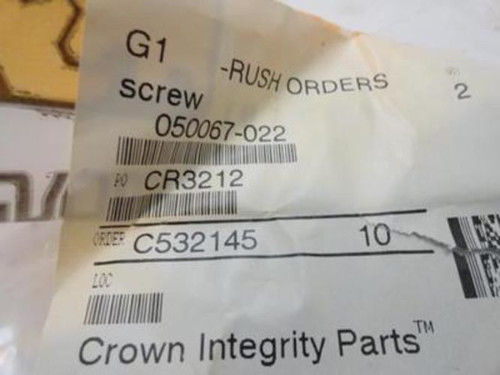 Crown Integrity 50067-022; LOT-2 NUT M8-1.25