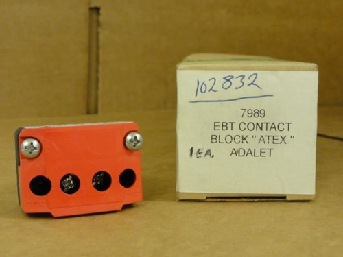 Adalet 7989; Contact Block; 1 NO/1NC; 600VAC