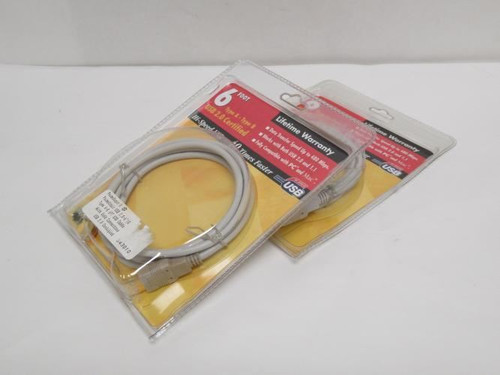 AMC CUS2-6AB; Lot-2; USB 2.0 Beige Cables; 6' Long