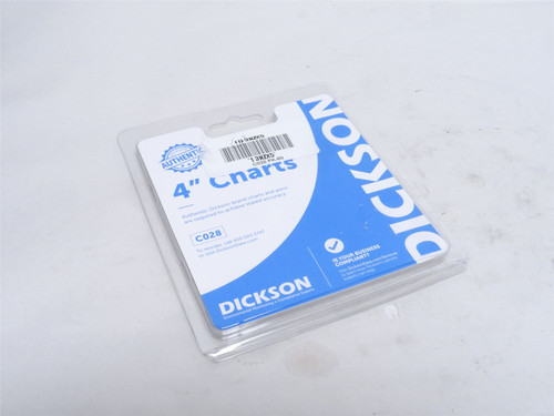 Dickson C028; Box-60; Recording Charts; 4"; 24h; 0 to 500PSI