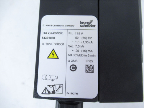 Krom Schroder TGI7;5-20/33R 84391030; Ignition Transformer