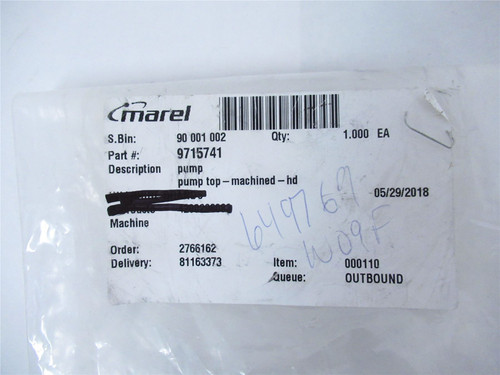 Marel 971574; Pump Top SS