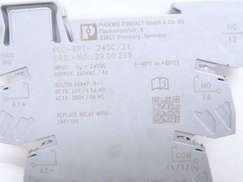 Phoenix PLC-RPT- 24DC/21; Relay Module 2900330; 24VDC In