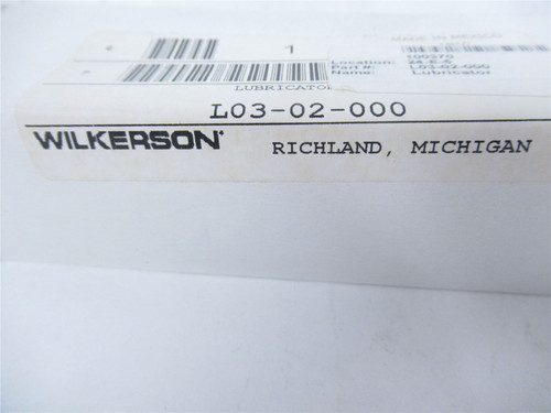 Wilkerson L03-02-000; Air Lubricator 1/4" Pmax 150psi