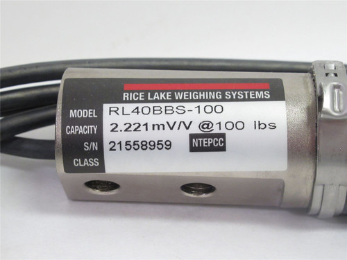 Rice Lake 65087-100L-G0-00N; Load Cell; 2.221mV/V @100lbs