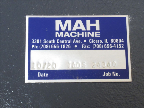 MAH Machine 15HB1-LR10; Speed Reducer; 1:1 Ratio; L&R Output