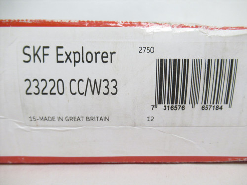 SKF 23220 CC/W33; Spherical Roller Bearing Tapered 1:12 Bore