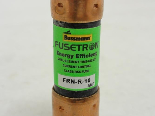 Bussmann FRN-R-10; Fusetron Time Delay Fuse; 10A; 250VAC