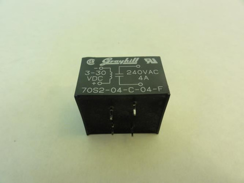 Grayhill 70S2-04-C-04-F; Solid State Relay; 4A; 240VAC; 3-30VDC