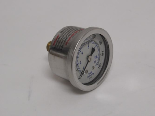 PIC 202L-158F; Pressure Gauge 1.5" Dia; 0-160bar; 1/8NPT