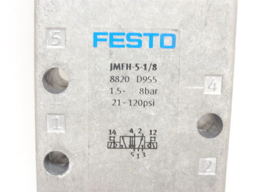 Festo JMFH-5-1/8; Solenoid Valve 8820; No Coils; 21-120PSI