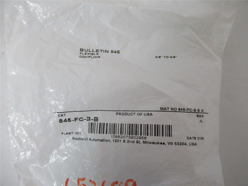 Allen-Bradley 845-FC-B-B; Encloder Coupling Flexible 3/8"