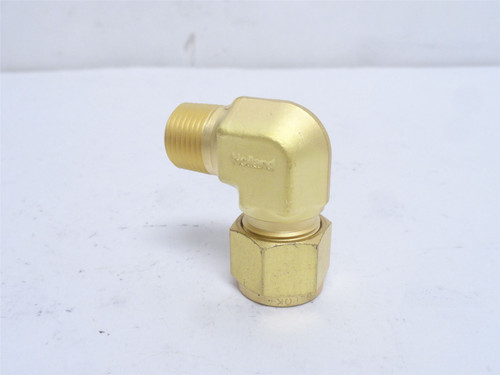 Swagelok B-810-2-6; Elbow Fitting; 90Deg; 1/2" Tube x 1/4NPT